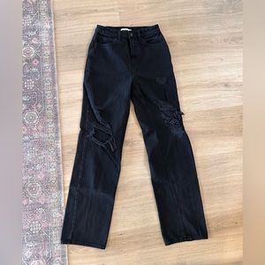 Pacsun destroyed black boyfriend jeans